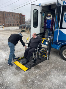 Joe Lock EIHC's CEO trying out the new ride features